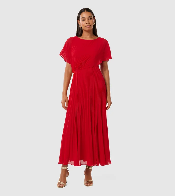 forever new SALLY Satin Pleated Maxi Dress